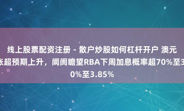 线上股票配资注册 - 散户炒股如何杠杆开户 澳元因通胀超预期上升，阛阓瞻望RBA下周加息概率超70%至3.85%