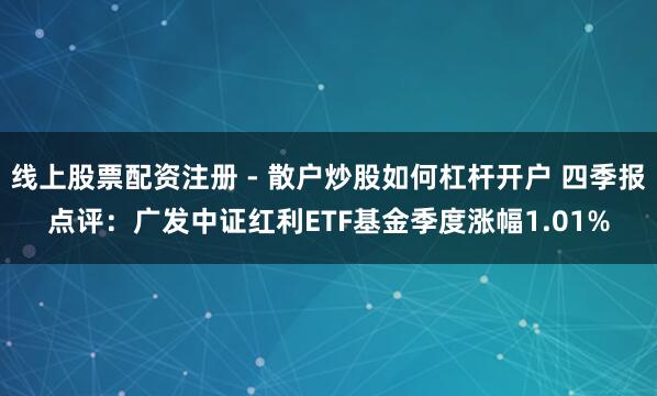 线上股票配资注册 - 散户炒股如何杠杆开户 四季报点评：广发中证红利ETF基金季度涨幅1.01%